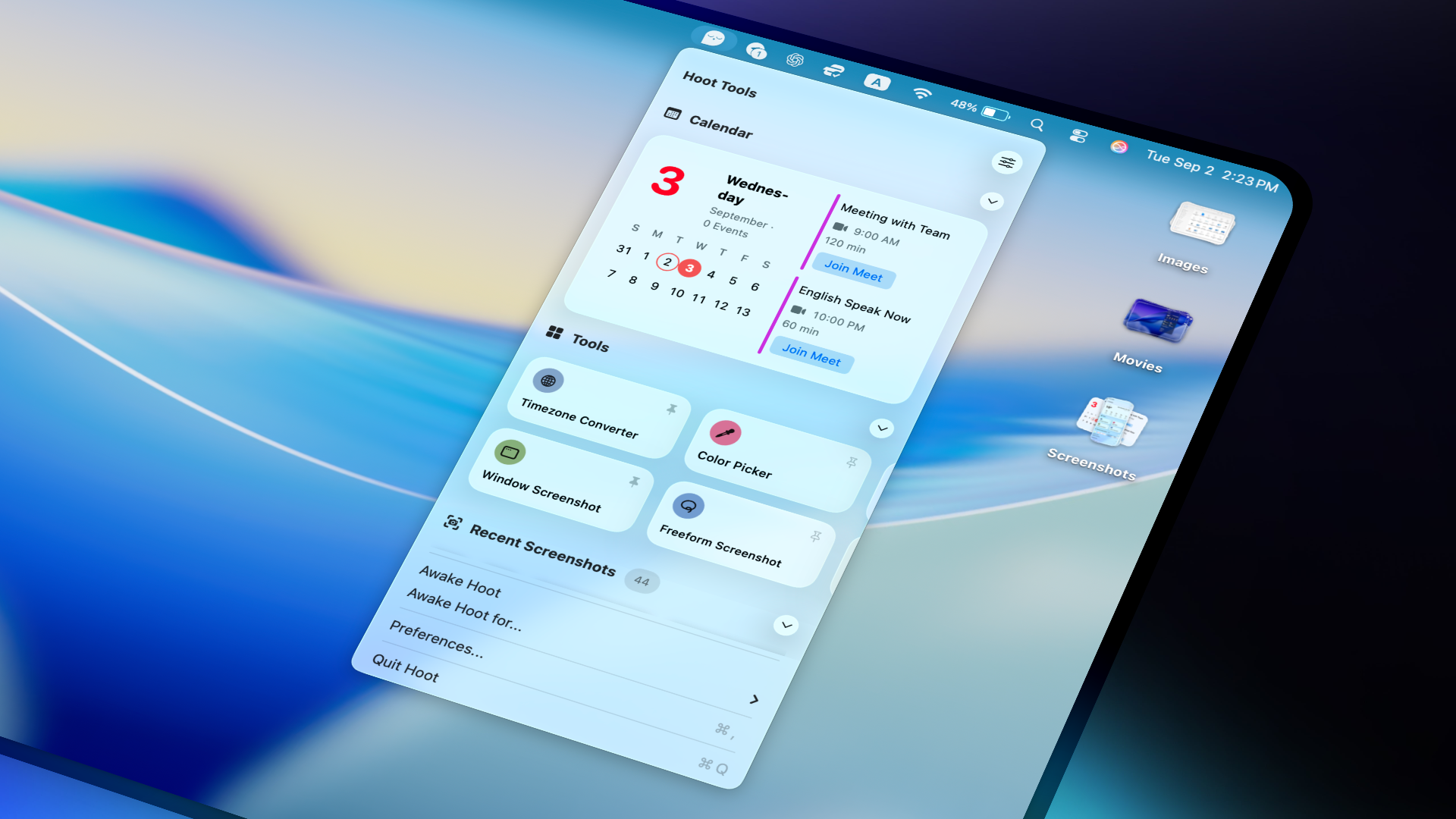 Hoot app header preview